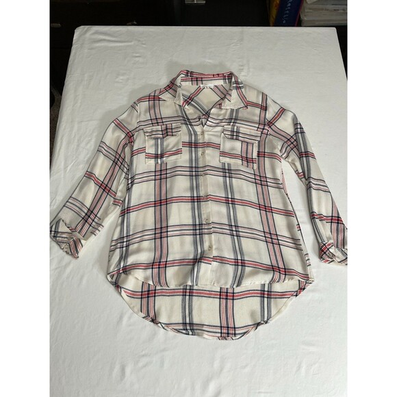 Women's Size Medium Olivia Grey Flannel Shirt - Picture 3 of 5